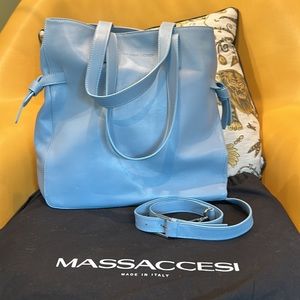 NWOT Nappa Leather Massaccesi Bouquet Tote